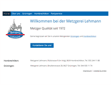 Tablet Screenshot of metzgerei-lehmann.ch